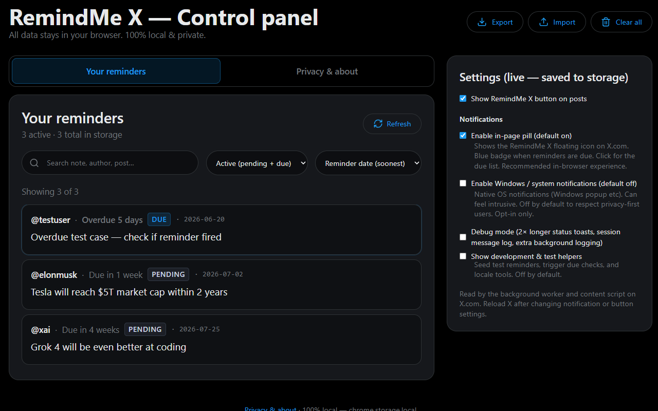Control Panel